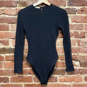 Arlotta Wool Blend Ribbed Boydsuit Metallic Shimmer Size S/42